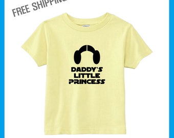 Start Wars Princess Leia / Daddy's Little Princess / Bun Hair  / Toddler Shirt / Onsies / Youth T-shirt / FREE SHIPPING