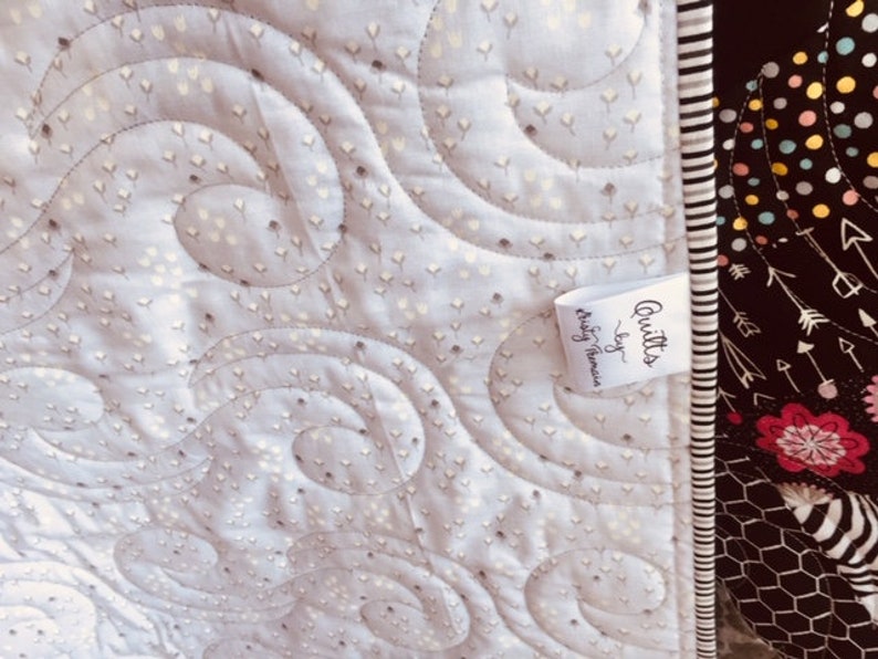 Black and White Log Cabin Quilt