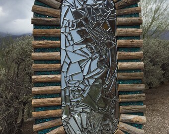 Rustic mirror .