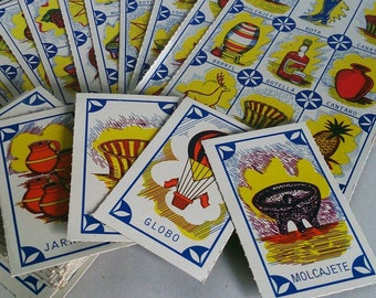 Mexican Loteria Game, cinco de mayo game, mexican fiesta game, mexican bingo (10 players), Learn Spanish, mexican Birthday Party game, May 5