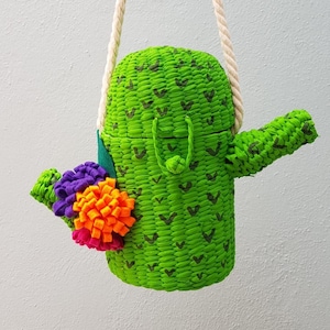 Meksykańska torba plażowa z wikliny, torba z kaktusa i rattanu, torebka z kaktusów i palmy słomkowej, torebka typu crossbody Plant Lady, torba vintage z wikliny Basket Succulent Nopal