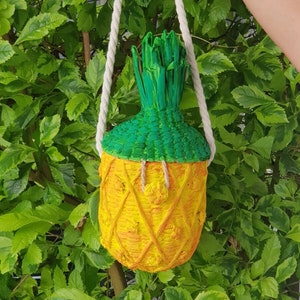 Pineapple wicker bag, Tropical Rattan bag, Pineapple palm Basket Handbag, Pineapple straw purse, Vintage wicker bag, Fruit Crossbody bag