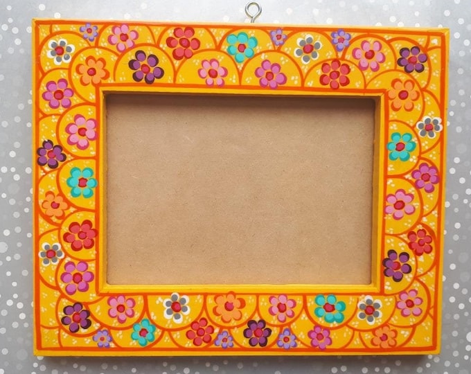 Yellow Photo Frame Mexican Photo Frame Mexico Family Picture Etsy