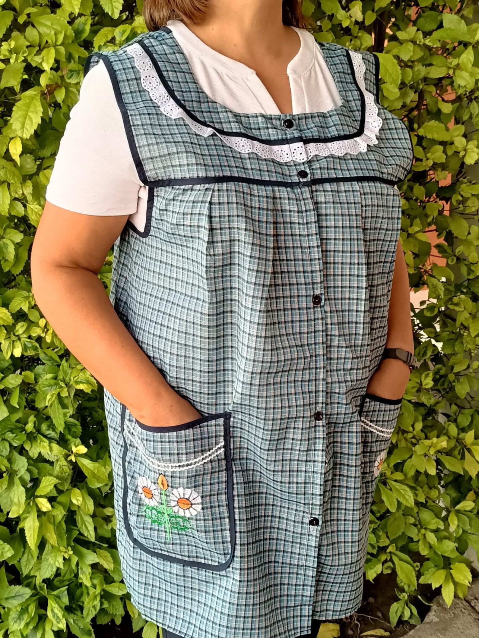 Mexican blue Kitchen Apron XL 46'' Mexico apron Etsy