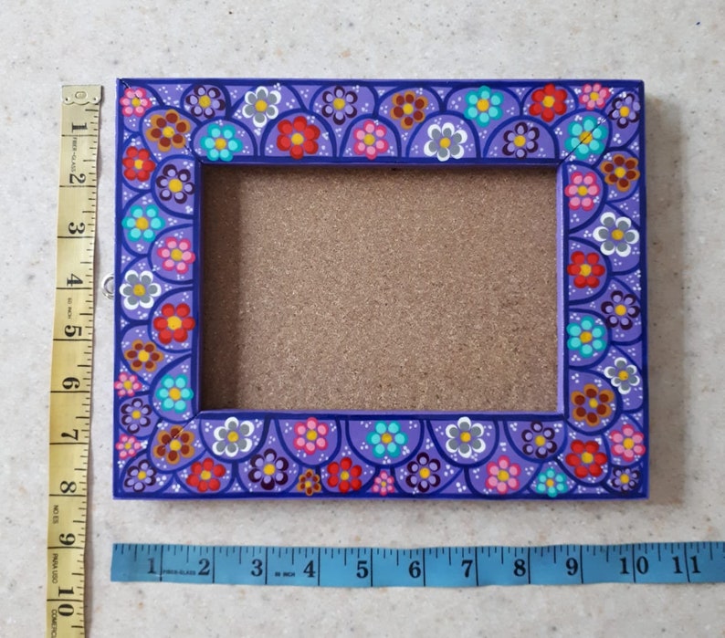 Mexican Photo Frame Purple Flower Photo Frame Mexico Family Etsy