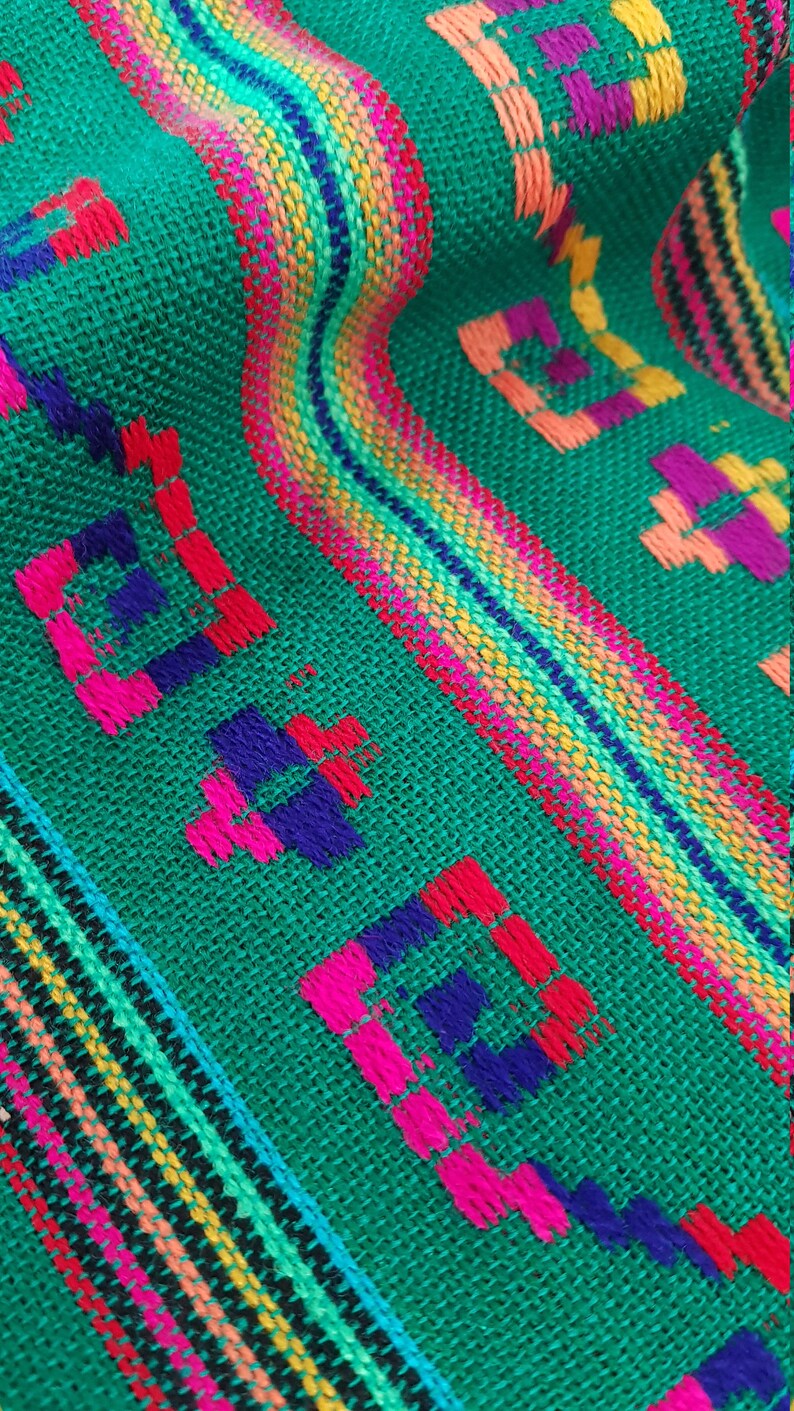 Mexican Rebozo Green Mexican Blanket Green Mexican Fabric Etsy