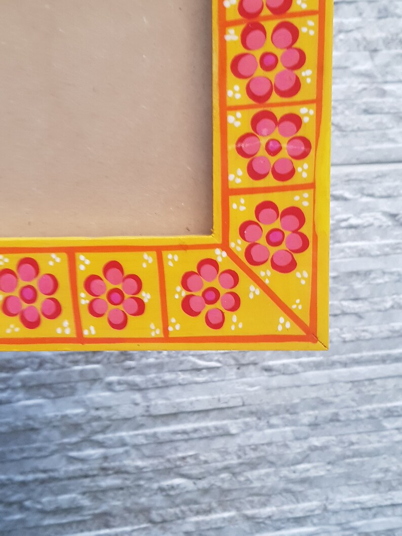 Mexican Yellow Photo Frame Mexican Family Picture Frame Etsy