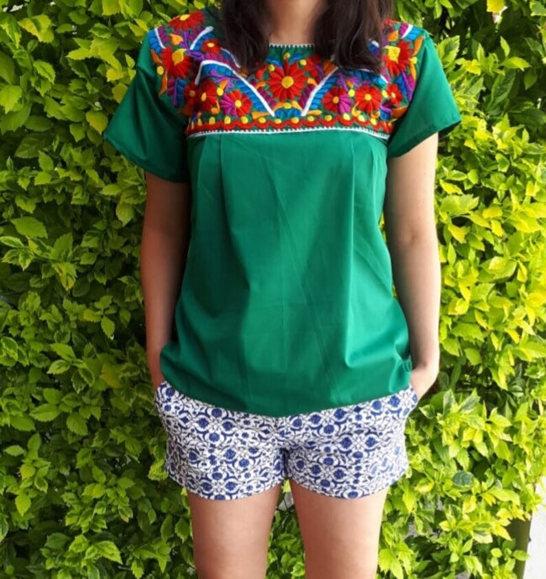 camouflage silk blouse