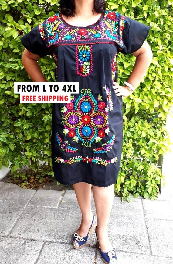 vintage plus size mexican dress