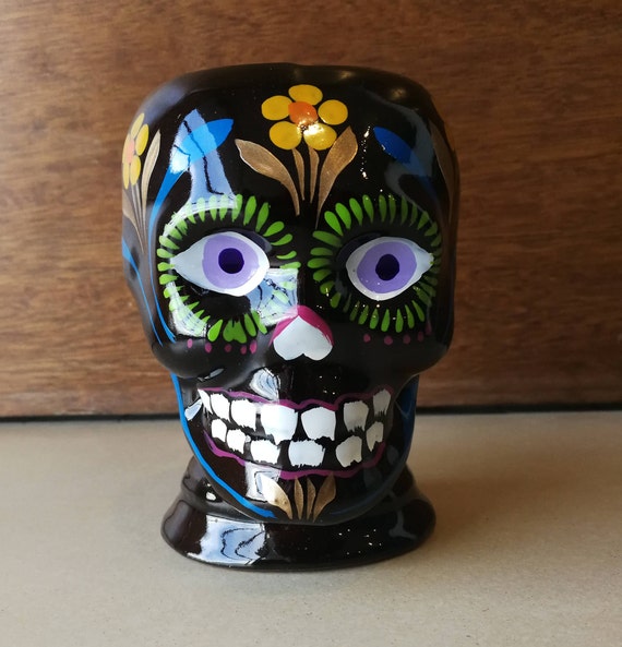 mexican sugar skull mug