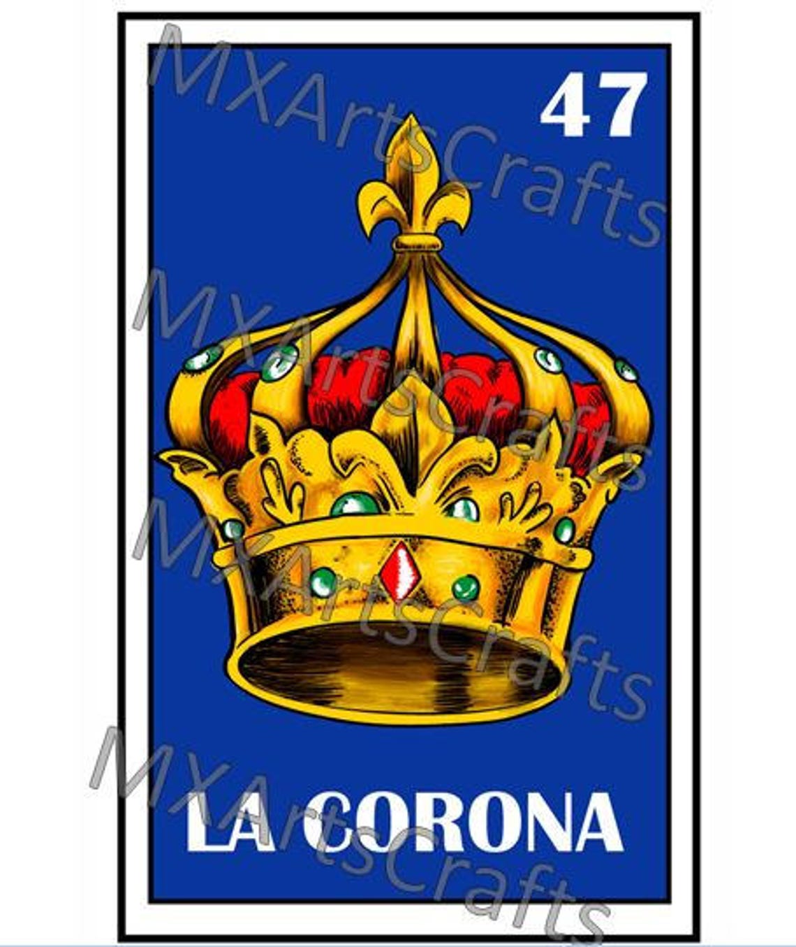 Loteria mexicana Loteria La Corona La Loteria de la Corona Etsy