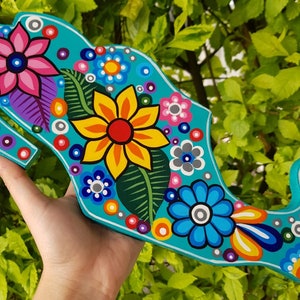 Mapa de México pintado a mano, letrero de madera turquesa para el hogar, alebrije, letrero de orgullo marrón, orgullo mexicano, inauguración de la casa mexicana, arte mural de México