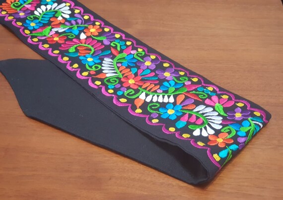 Hand Woven Bohemian Aztec African Sash Belt Homemade multicolor Cultural Decor Handwoven Maya Belt: Multicolor Boho Sash, Mexican Textile  main image 2