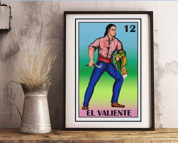 El Valiente Card Loteria Shirt Brave Man Mexican Bingo Tarot El Valiente Card Loteria Shirt Brave Man Mexican Bingo Tarot
