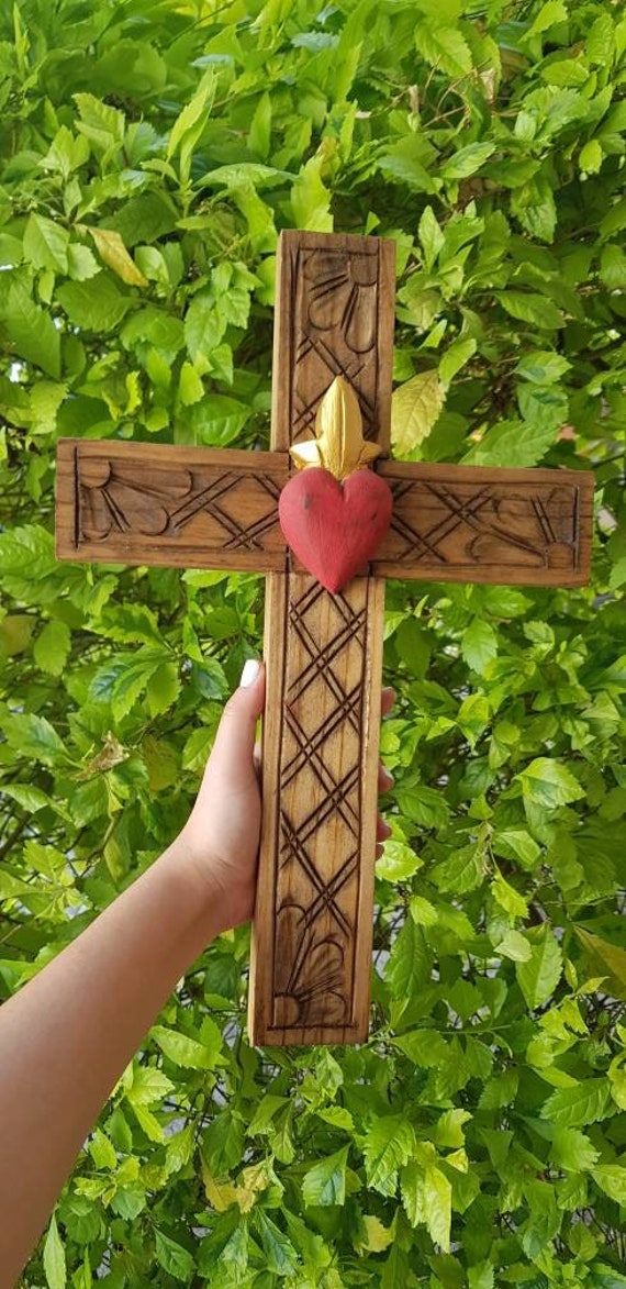 十字架 クロス メキシコ 木彫り