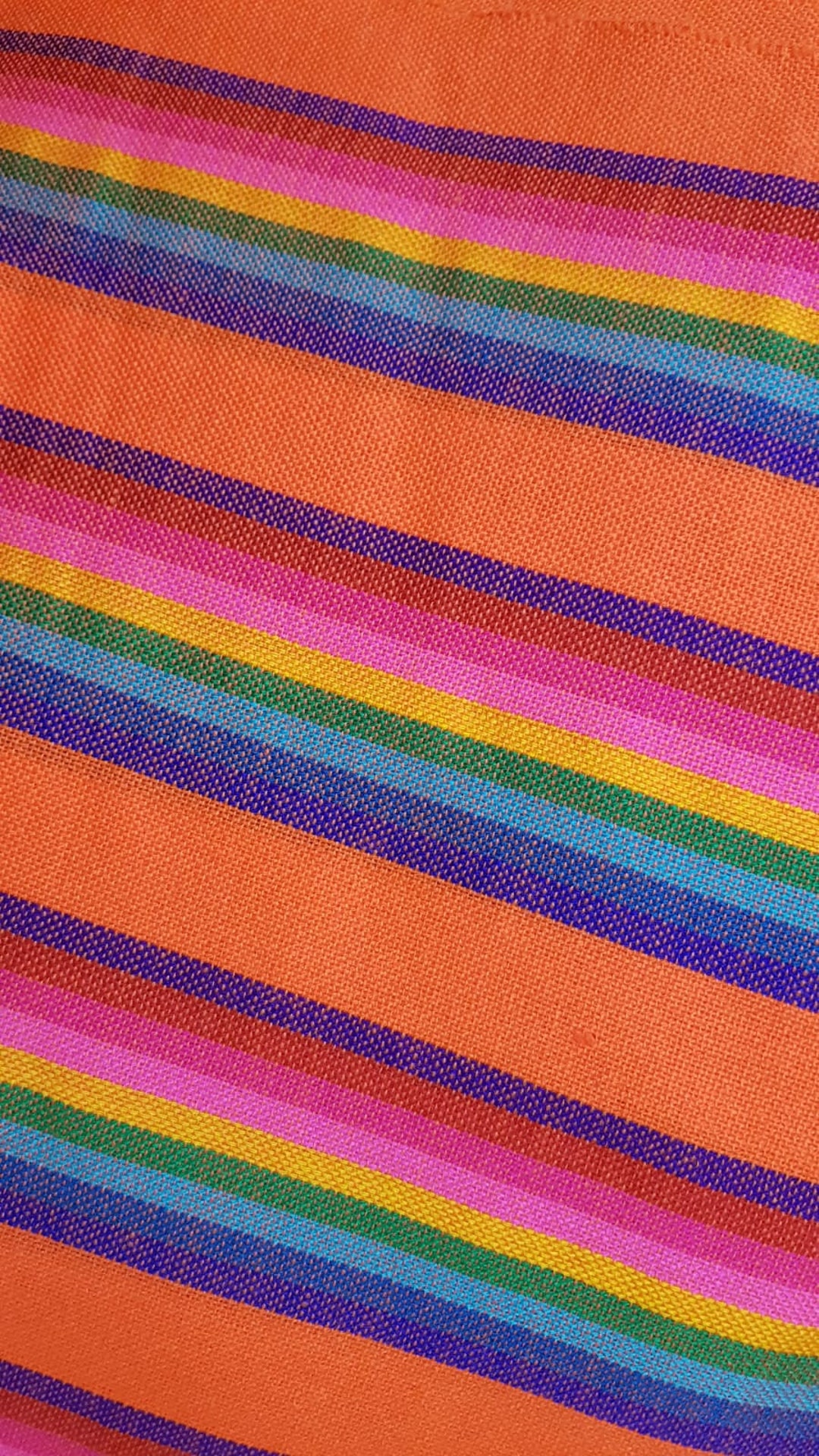 Mexican Orange Rebozo, Folk Fabric Supply, Mexican Table Runner, Mexico ...