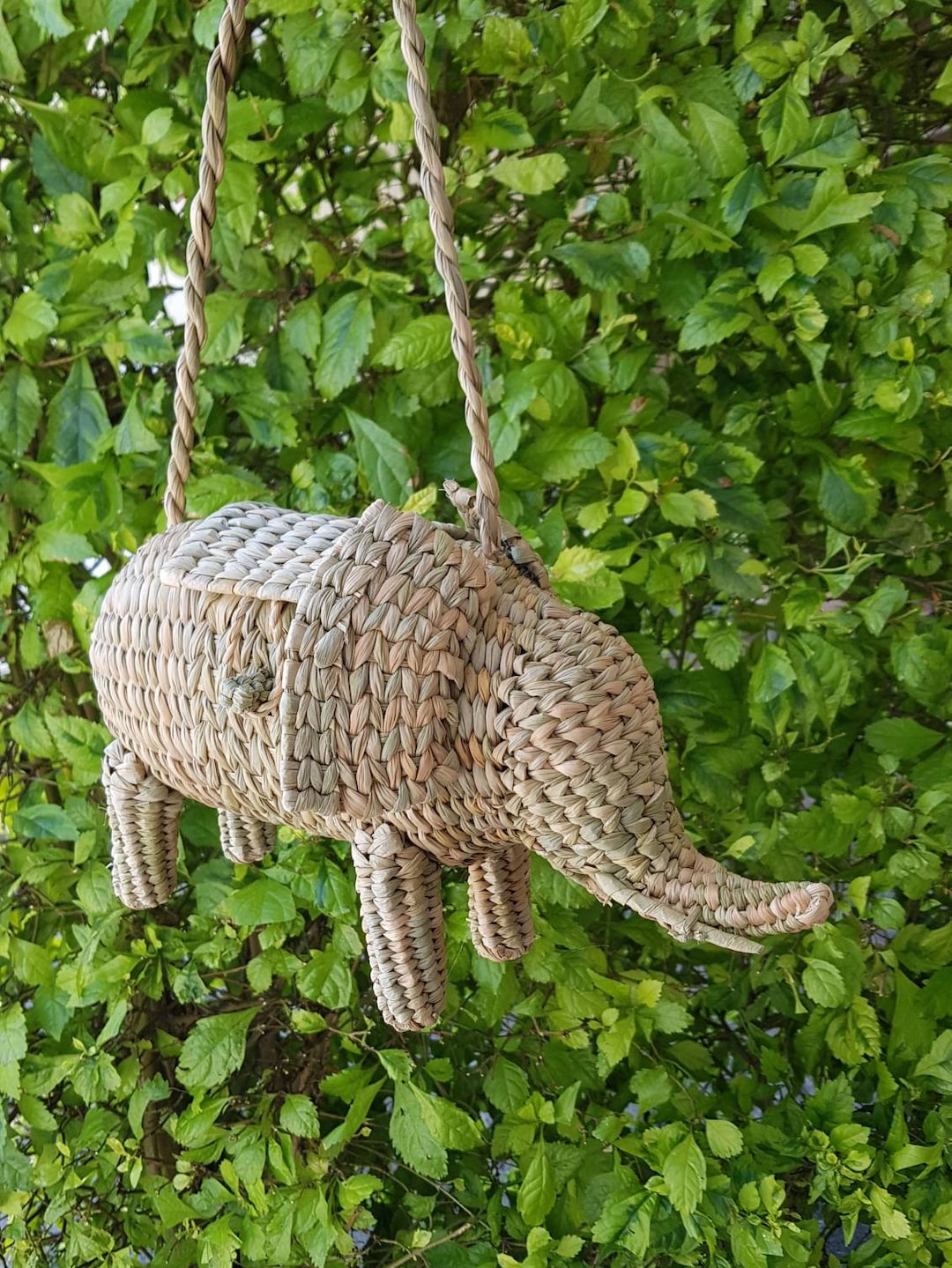 Wicker elephant bag deals