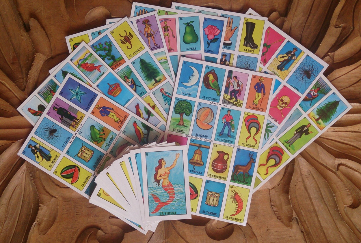 Wholesale Lot of 10 Traditional Original Loteria Bingo Game Decks of 54 Cards 