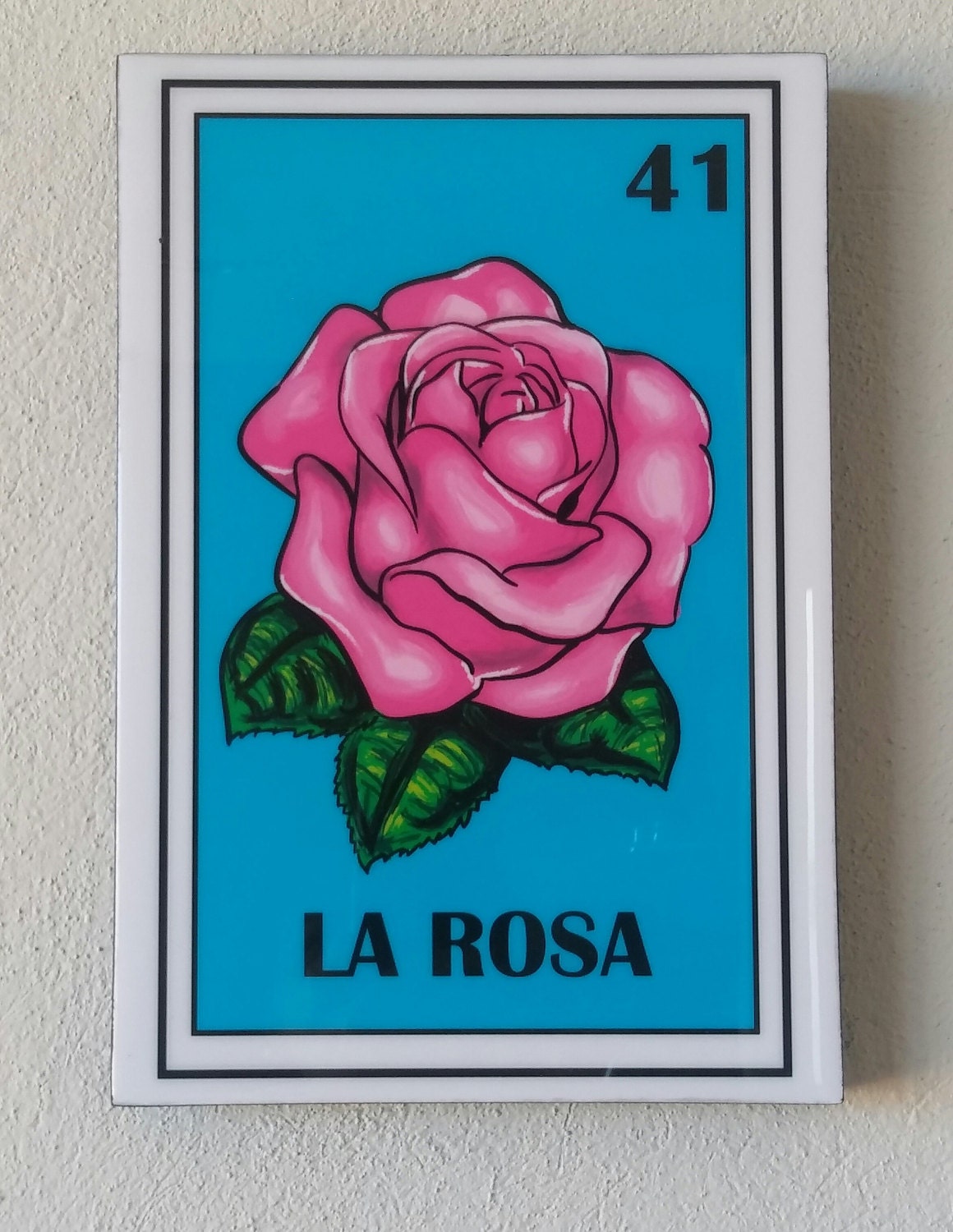 Mexican Loteria Frame La Rosa Loteria Como La Flor Mexican