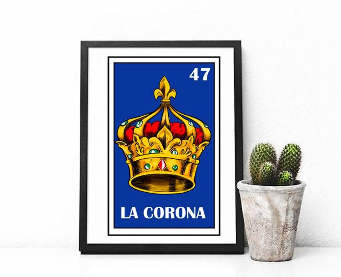 Loteria mexicana Loteria La Corona La Loteria de la Corona Etsy