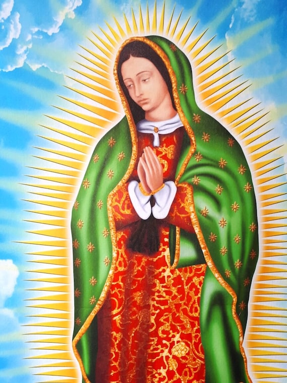 Virgen de Guadalupe poster Our Lady Guadalupe Virgin of | Etsy