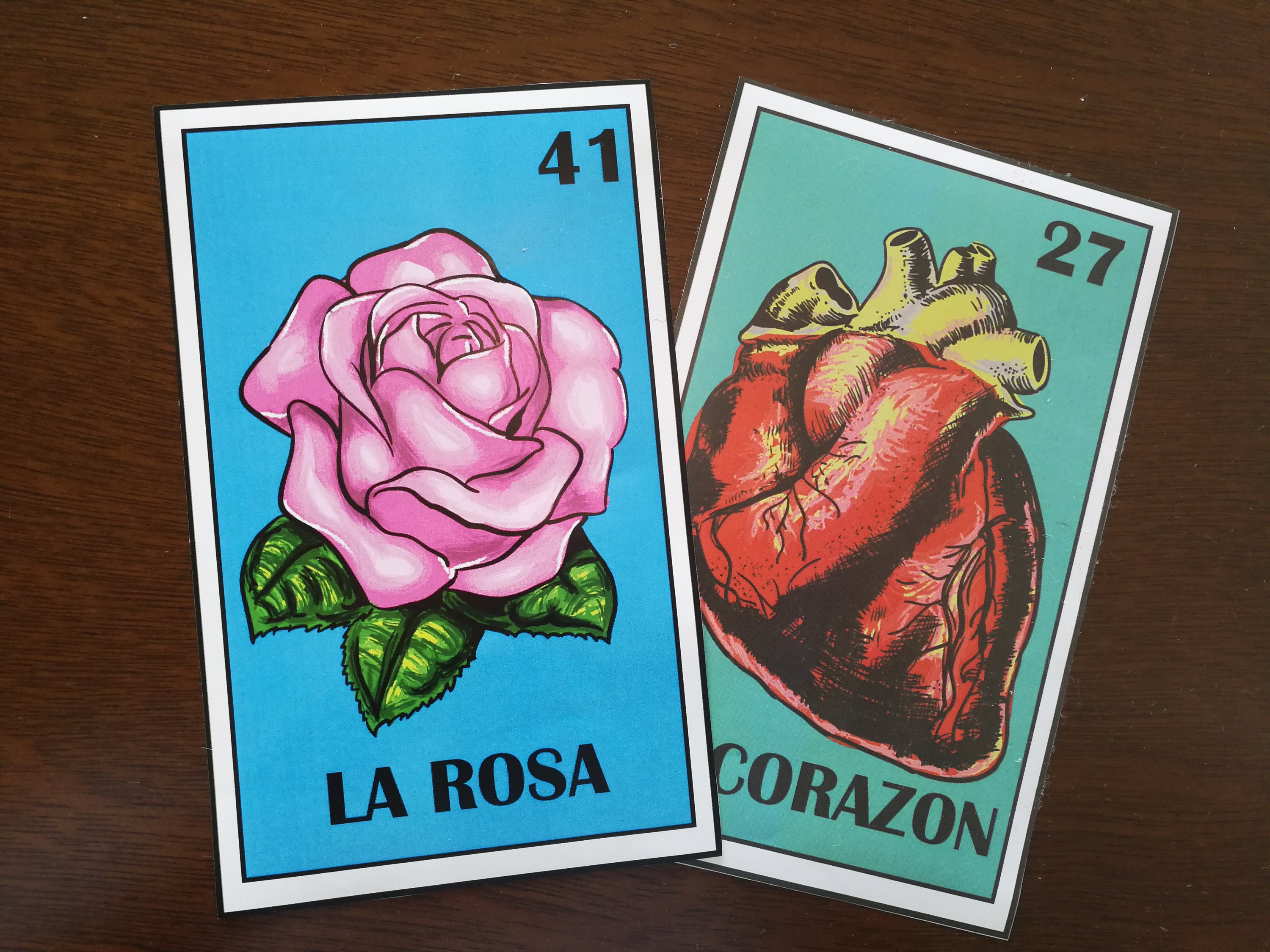 2 Mexican Loteria Stickers BIG Loteria Vinyl Sticker Mexican | Etsy