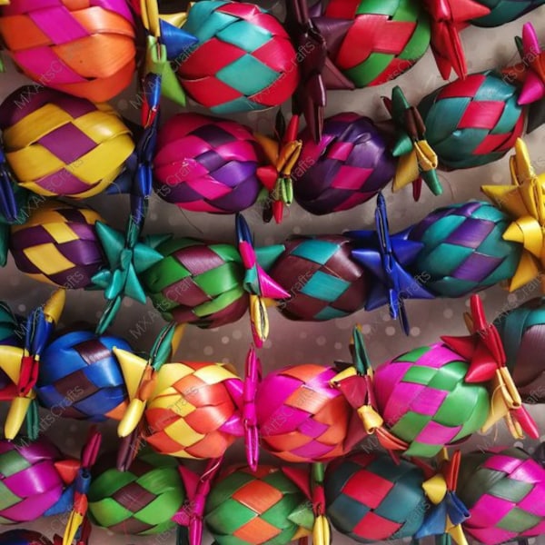 2 bannières de palmiers mexicains, bannière de décoration Fiesta mexicaine, guirlande de perles de boules tissées mexicaines, Papel picado mariage mexicain Fiesta Cinco de mayo