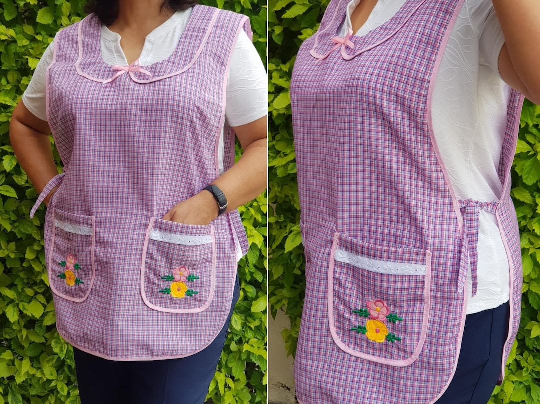 ☆メキシコ 刺繍エプロン☆ピンク - メキシコ雑貨・衣料