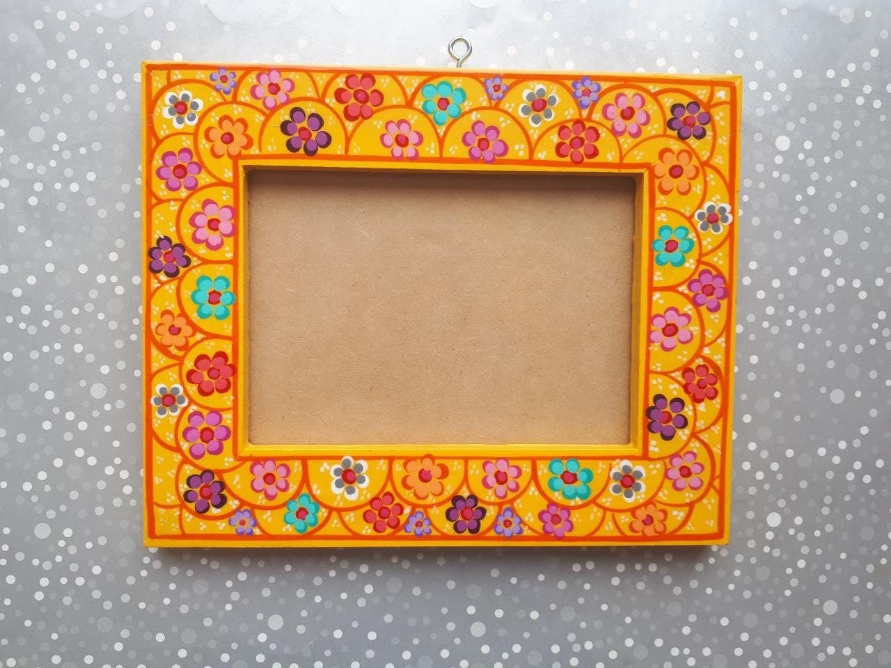 Yellow Photo Frame Mexican Photo Frame Mexico Family Picture Etsy