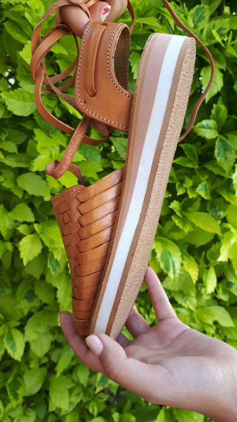 Mexican Artisanal Sandals Leather Honey 604022 main image 0