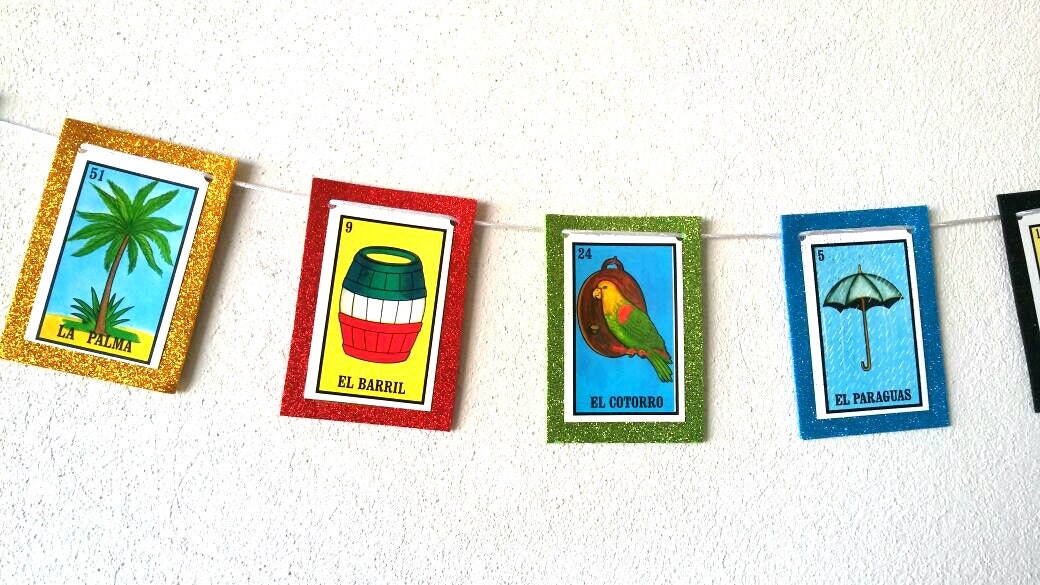 5 Bandera de loteria mexicana bandera del partido mexicano Etsy