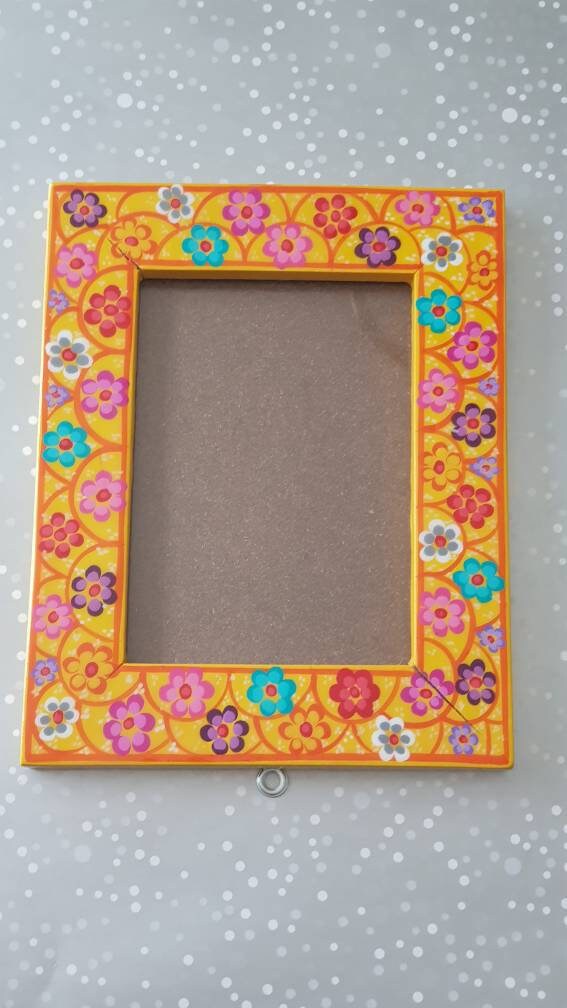 Yellow Photo Frame Mexican Photo Frame Mexico Family Picture Etsy