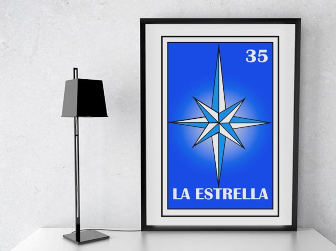 Mexican Loteria, La Estrella Loteria Card, the Star Mexican Bingo, Star ...