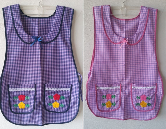 メキシカン キッチン エプロン、花柄刺繍ポケット、クッキング