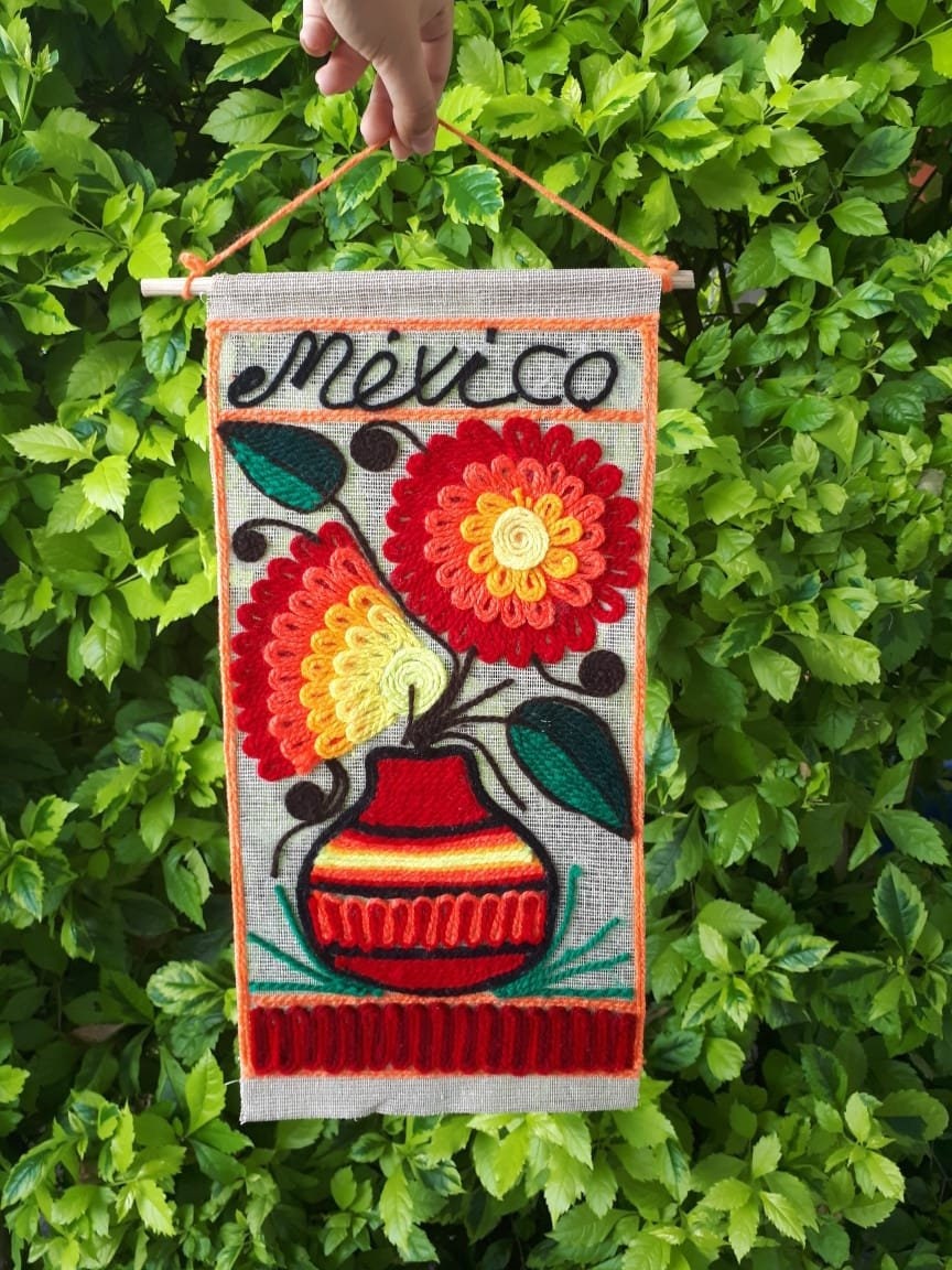 Mexican Wall Hanging Tapestry Mexican serape otomi Textile  Etsy