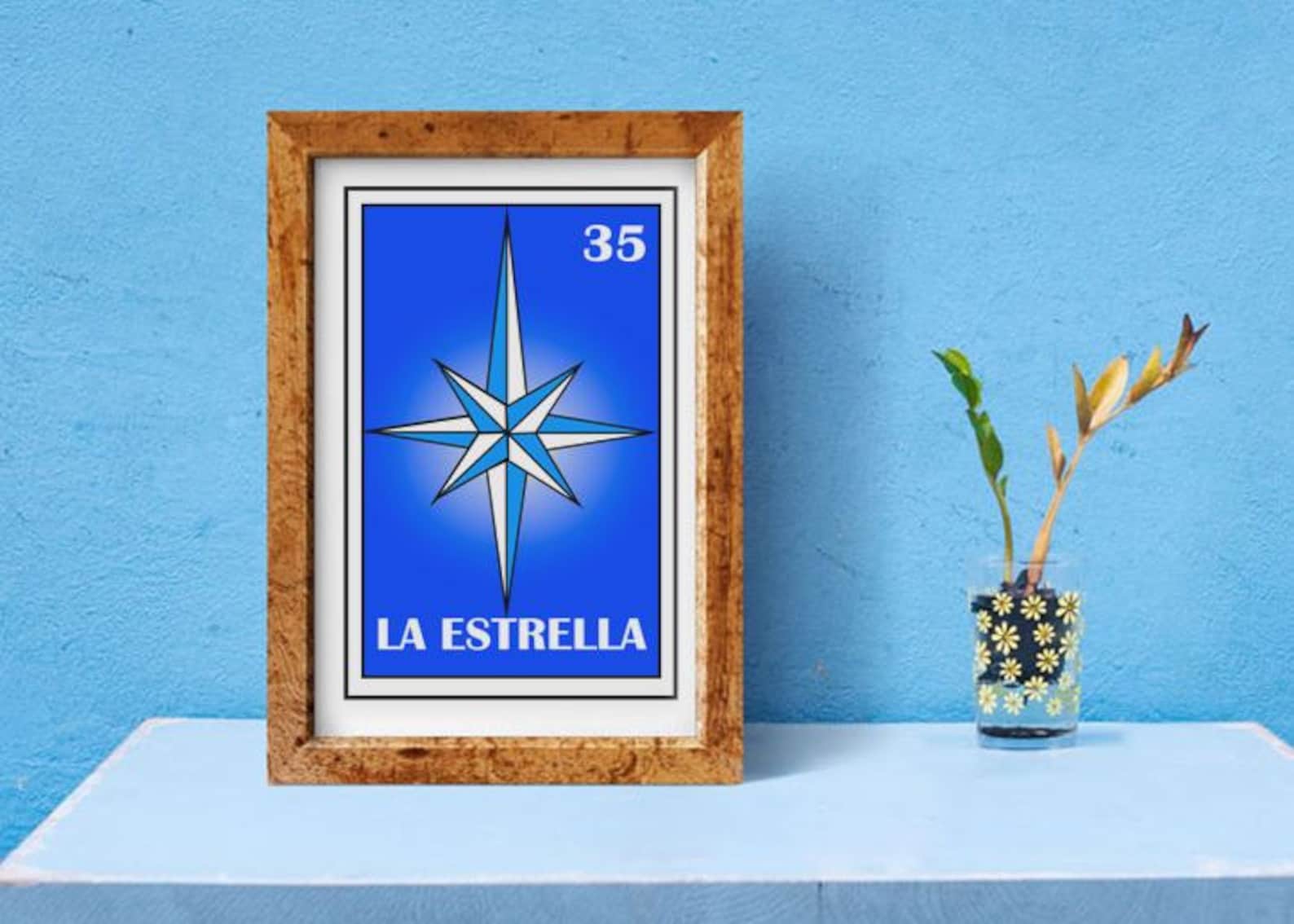 Mexican Loteria La Estrella Loteria Card the Star Mexican - Etsy