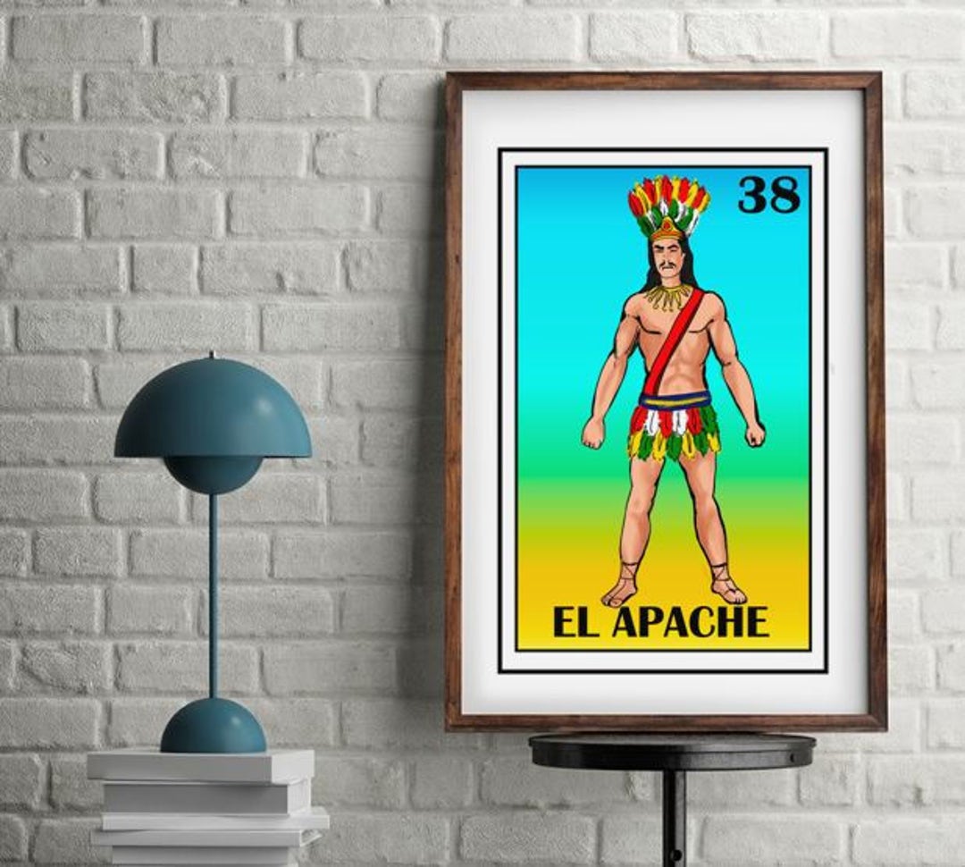 Loteria Mexicana Loteria El Apache Loteria Hombre Azteca Mexicano 