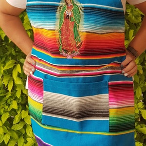 Virgen De Guadalupe Kitchen Apron, Our Lady of Guadalupe, Mexican ...