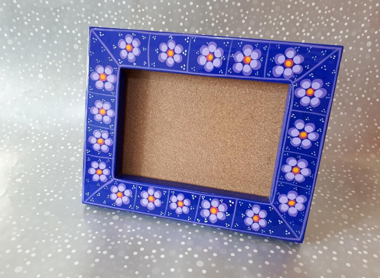 Mexican purple frame Handpaint photo frame Mexican Portrait Etsy