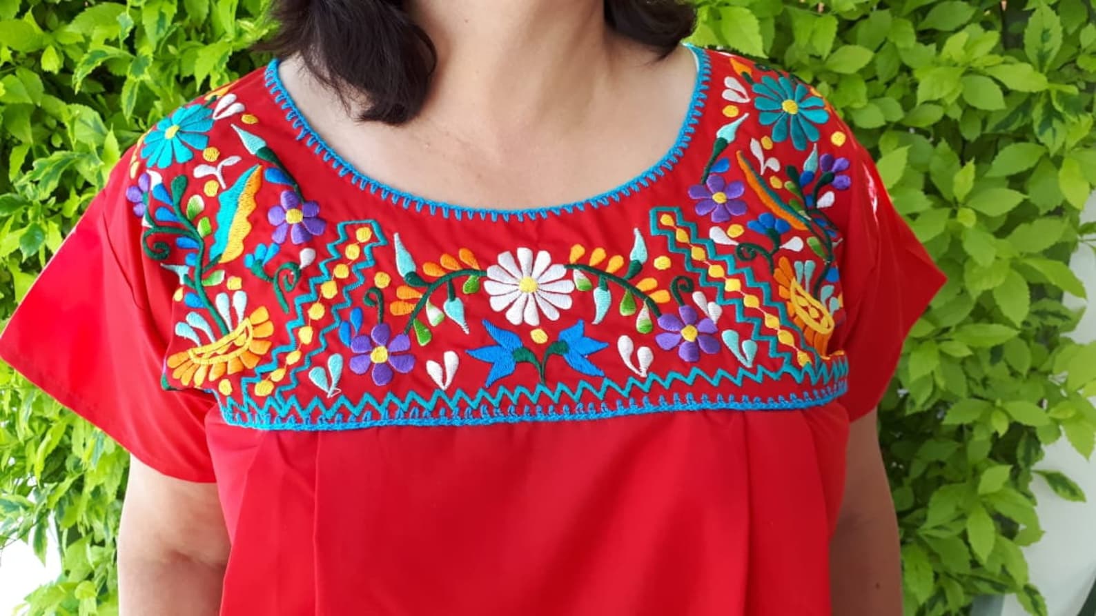 Mexican Red Blouse All Sizes Mexican Shirt Plus Size Mexican - Etsy