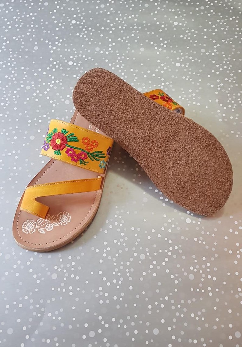 mexican flower sandals