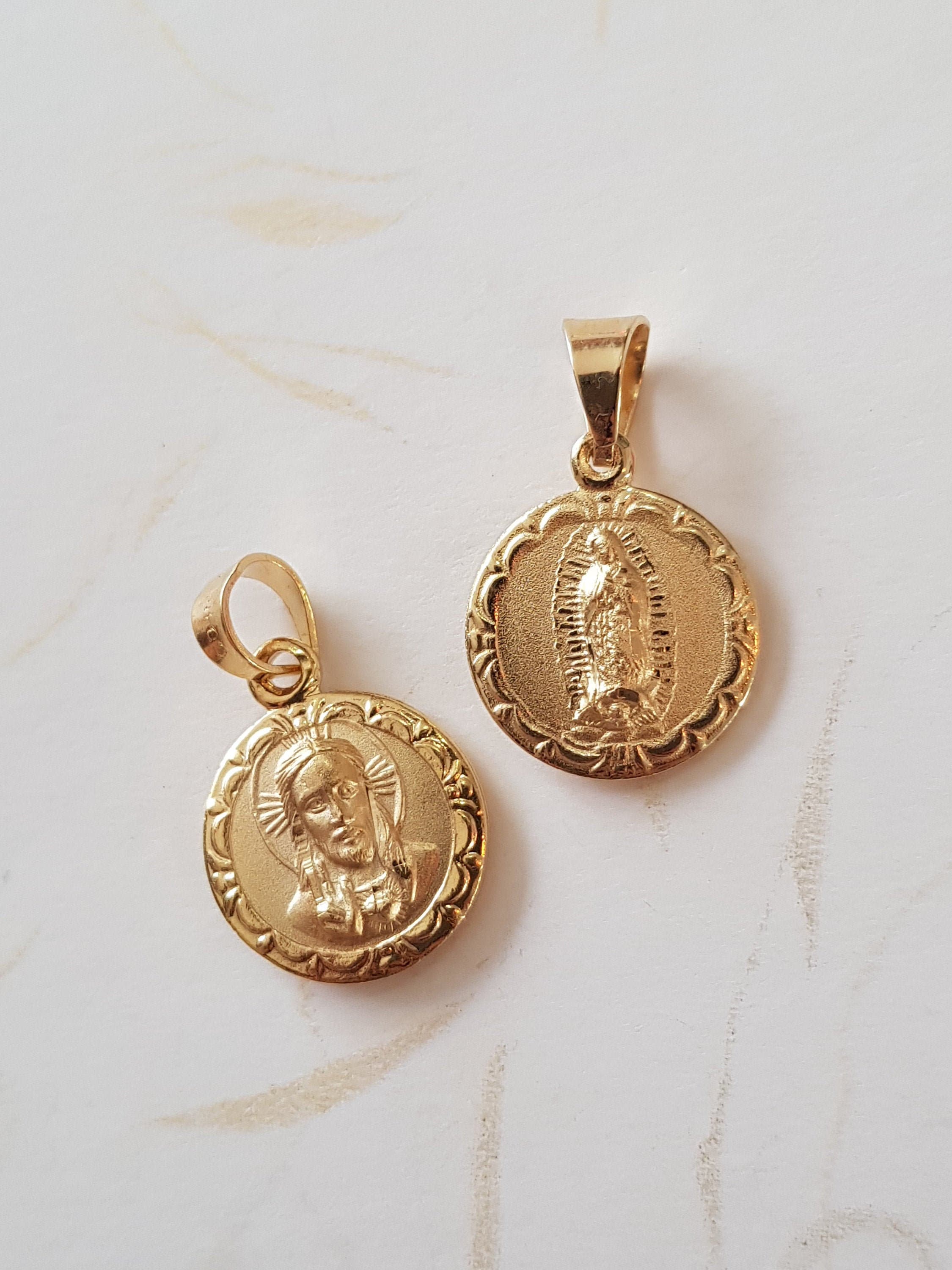 Virgen De Guadalupe 14K Gold Charm 
