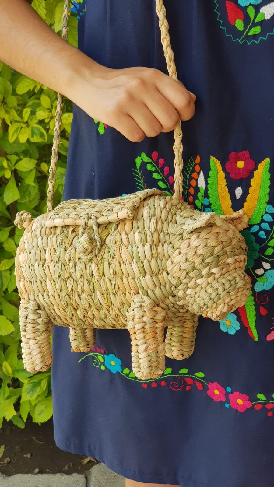Straw pig best sale purse