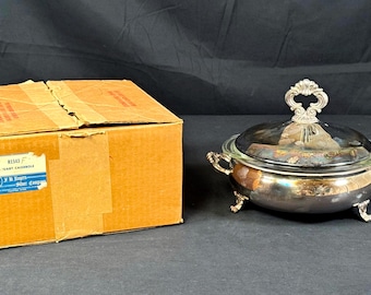 Vintage 1963 FB Rogers Silver Co. R1543 Silver Plate 1 Qt Casserole Dish