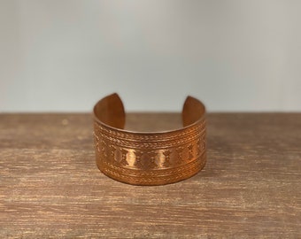 Vintage Copper Finish Brass Cuff Bracelet