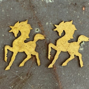Vintage Messing Pferd - Pony 32 mm Stempel