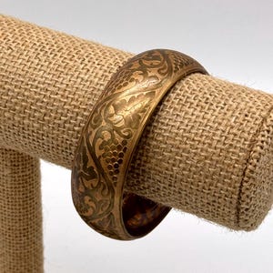 Vintage Weinblätter Armreif aus Messing