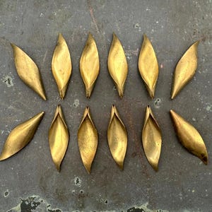 Vintage Brass Leaves Jewelry Stamping Lot of 12