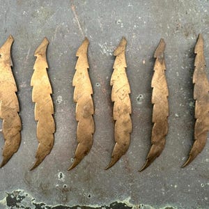 Vintage Brass Leaves Jewelry Stamping Lot of 6