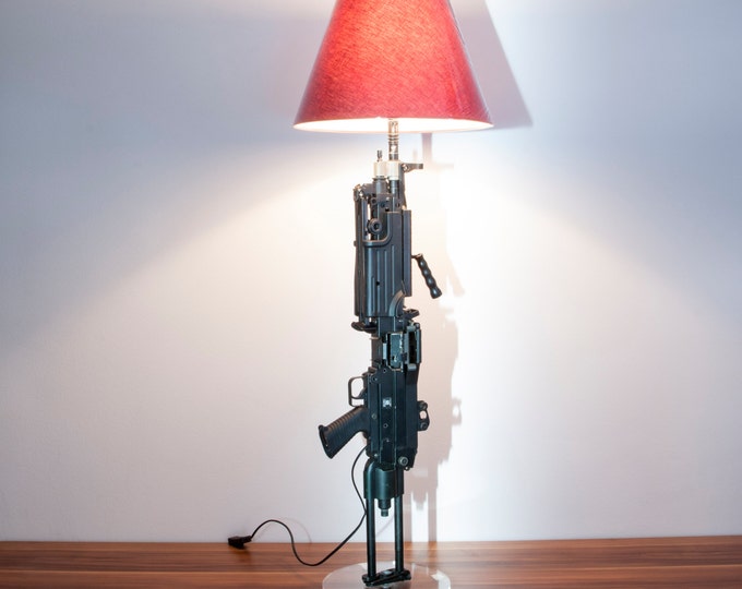 Floor Lamp M249 Light Machine Gun VETERAN Version Lamp Gun Etsy